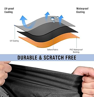 16-18ft Boat Cover Trailerable Marine Grade 600D Black