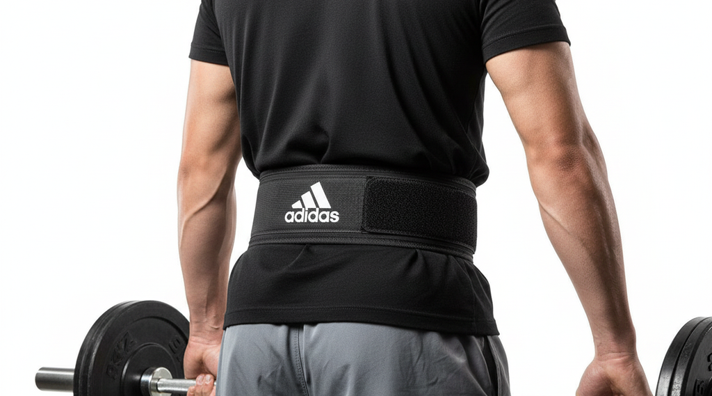 Adidas Weight Lifting Belt Back Support Gym Training Body Building Small - Black