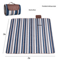 Waterproof Foldable Picnic Blanket with Handle - 2x2m Mocha Blue