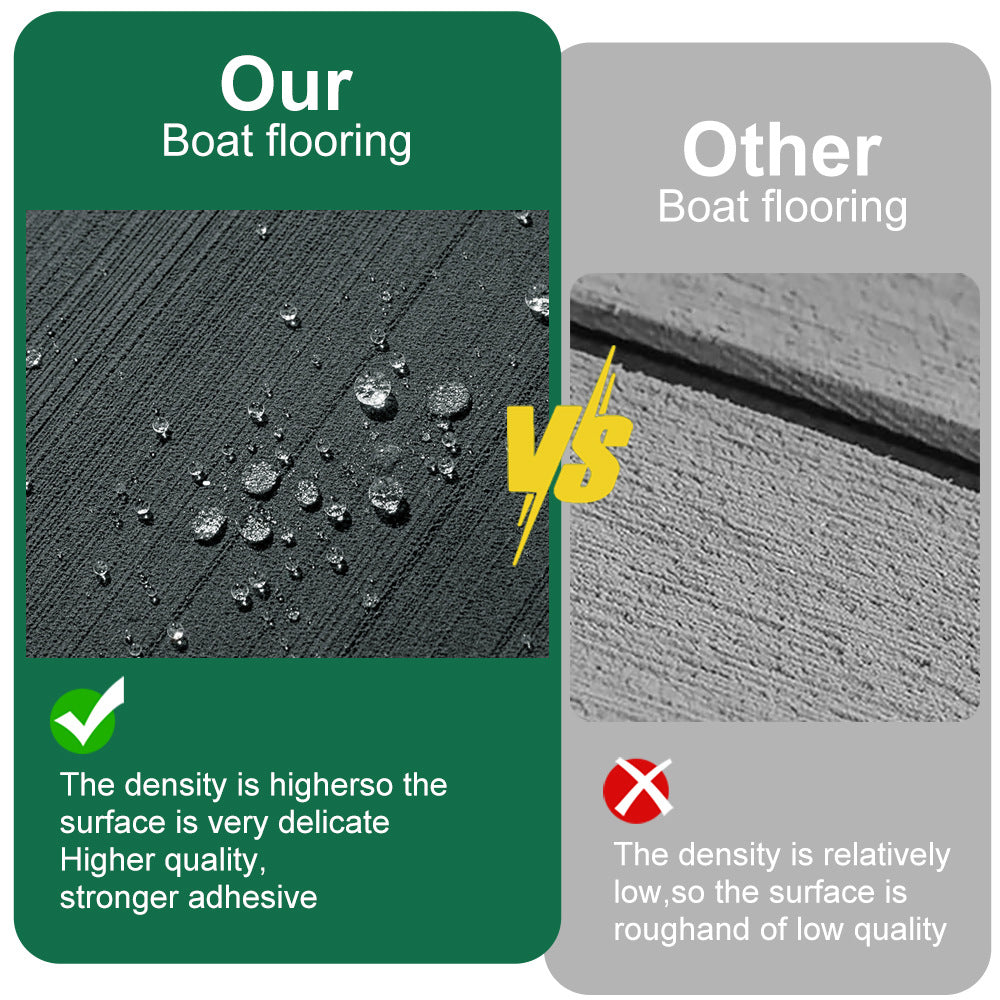 2400*450*6mm High Density EVA Foam Marine Flooring Flat Sheet Non-Grooved Self-Adhesive Boat Decking Mat Grey for Jet Ski Kayak & Fishing Boat