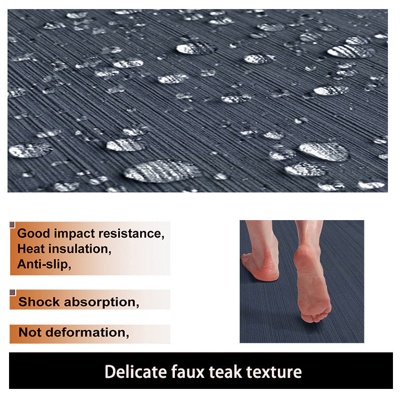 2400*450*6mm High Density EVA Foam Marine Flooring Flat Sheet Non-Grooved Self-Adhesive Boat Decking Mat Grey for Jet Ski Kayak & Fishing Boat